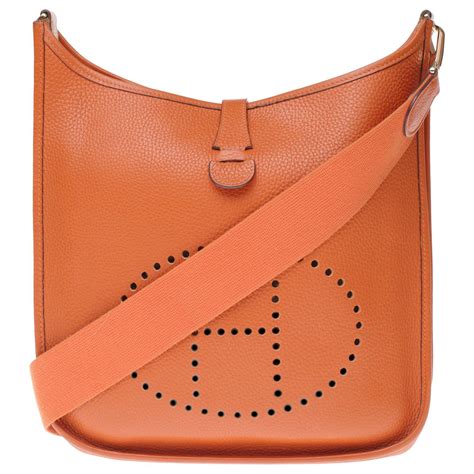 sac hermes evelyne orange|hermes evelyne 16 price.